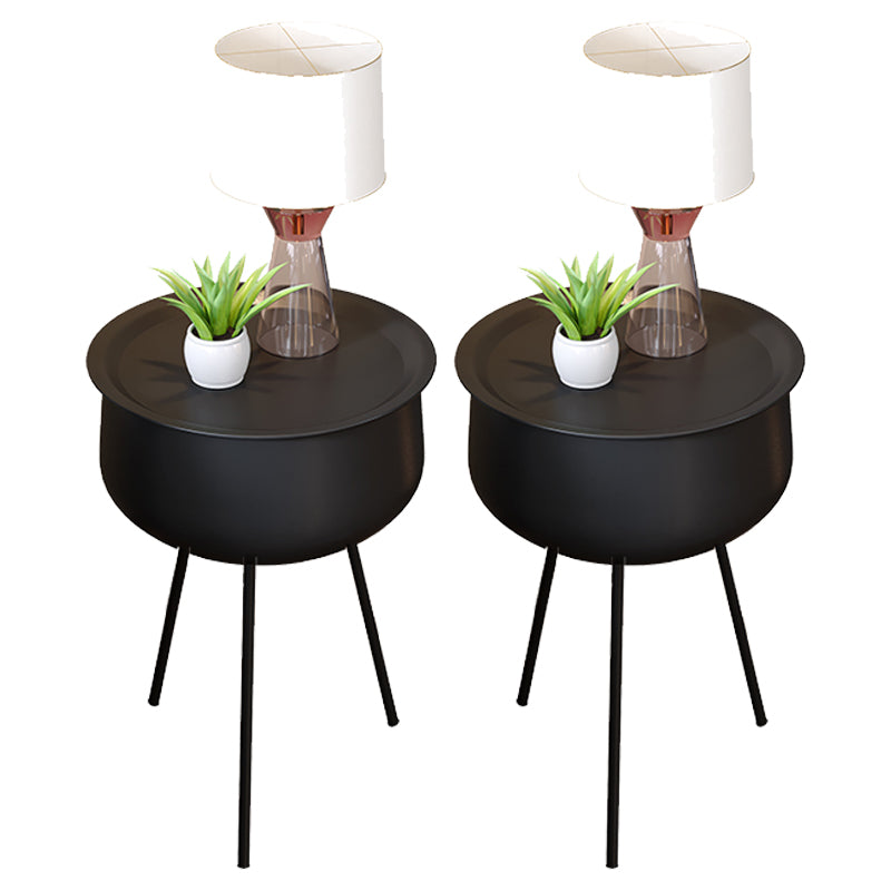 Piernas incluidas la cama de la cama Nights -Metal Nightsand Glam Leaf Stelf