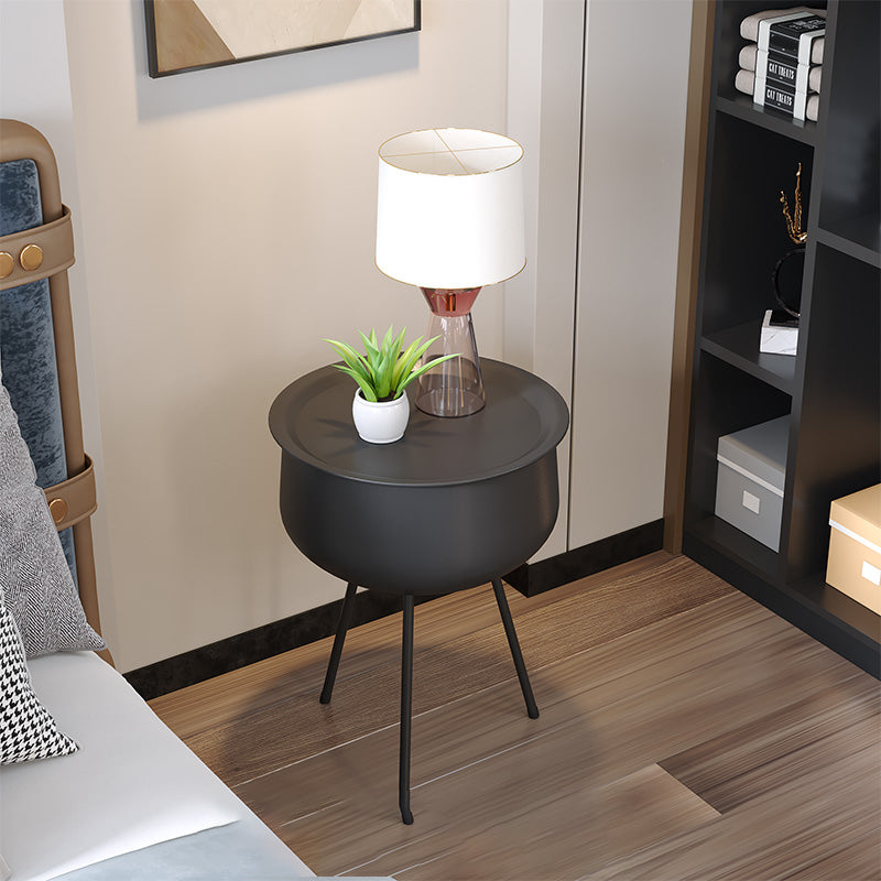 Piernas incluidas la cama de la cama Nights -Metal Nightsand Glam Leaf Stelf