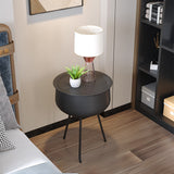 Piernas incluidas la cama de la cama Nights -Metal Nightsand Glam Leaf Stelf