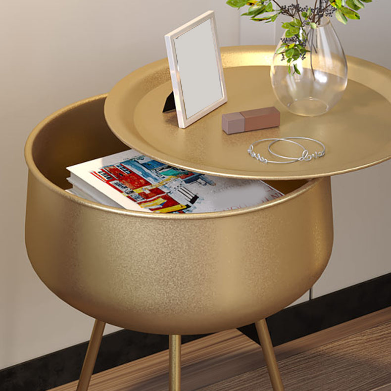 Piernas incluidas la cama de la cama Nights -Metal Nightsand Glam Leaf Stelf