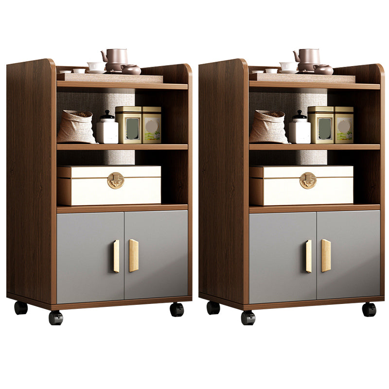 ベッドルームのための現代の木製ベッドサイドキャビネットローワーシェルフナイトテーブル