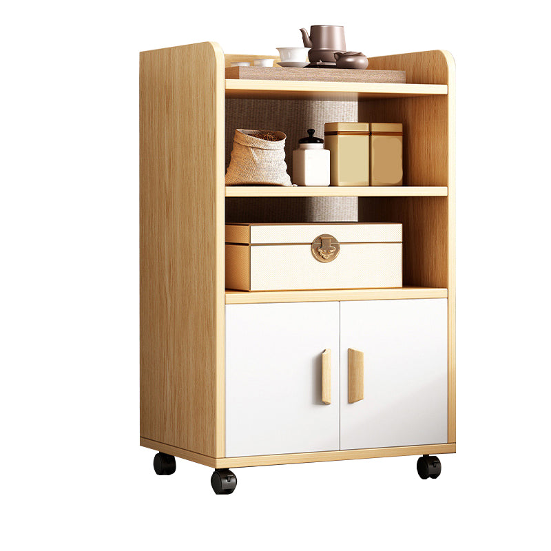 ベッドルームのための現代の木製ベッドサイドキャビネットローワーシェルフナイトテーブル