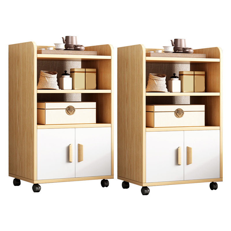 ベッドルームのための現代の木製ベッドサイドキャビネットローワーシェルフナイトテーブル