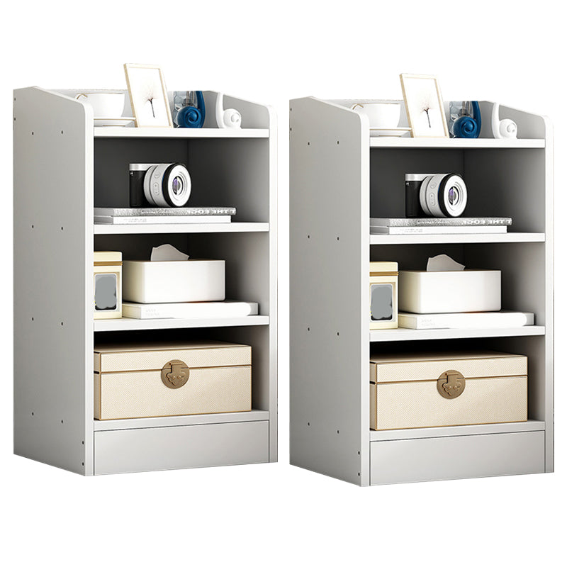 ベッドルームのための現代の木製ベッドサイドキャビネットローワーシェルフナイトテーブル