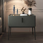 Modern 18 inch H Nightstand Faux Leather 1-ladel nachttafel met benen