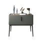 Modern 18 inch H Nightstand Faux Leather 1-ladel nachttafel met benen