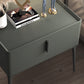 Modern 18 inch H Nightstand Faux Leather 1-ladel nachttafel met benen