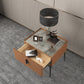 Modern 18 inch H Nightstand Faux Leather 1-ladel nachttafel met benen