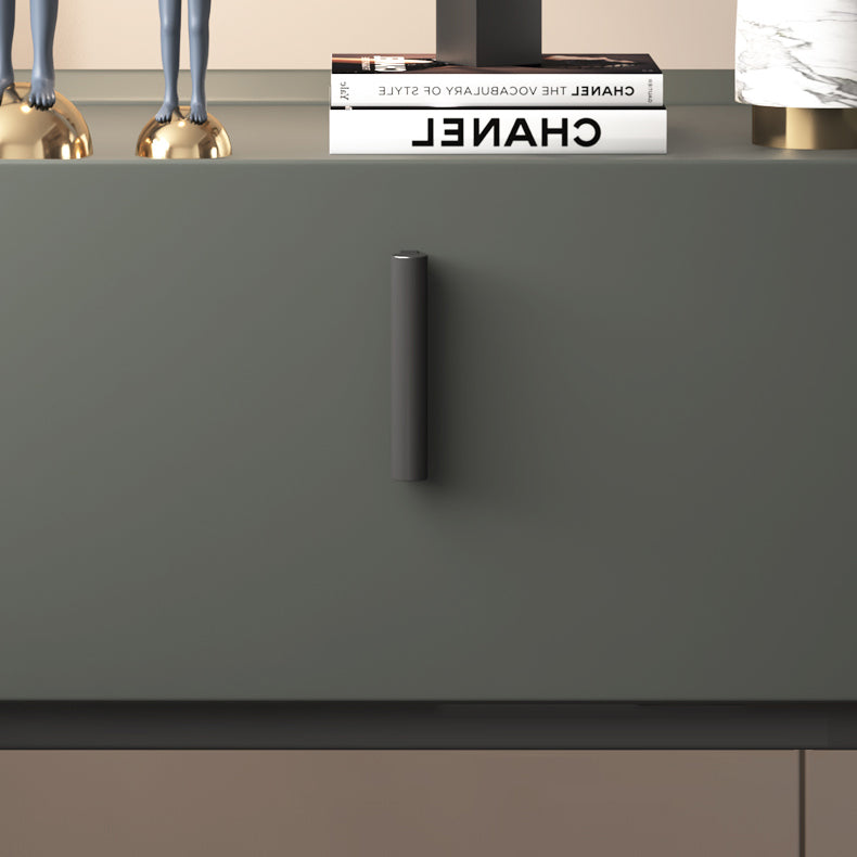 Modern 18 inch H Nightstand Faux Leather 1-ladel nachttafel met benen