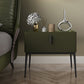 Modern 18 inch H Nightstand Faux Leather 1-ladel nachttafel met benen