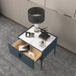 Modern 18 inch H Nightstand Faux Leather 1-ladel nachttafel met benen