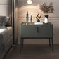 Modern 18 inch H Nightstand Faux Leather 1-ladel nachttafel met benen