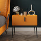 Modern 18 inch H Nightstand Faux Leather 1-ladel nachttafel met benen