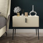 Modern 18 inch H Nightstand Faux Leather 1-ladel nachttafel met benen