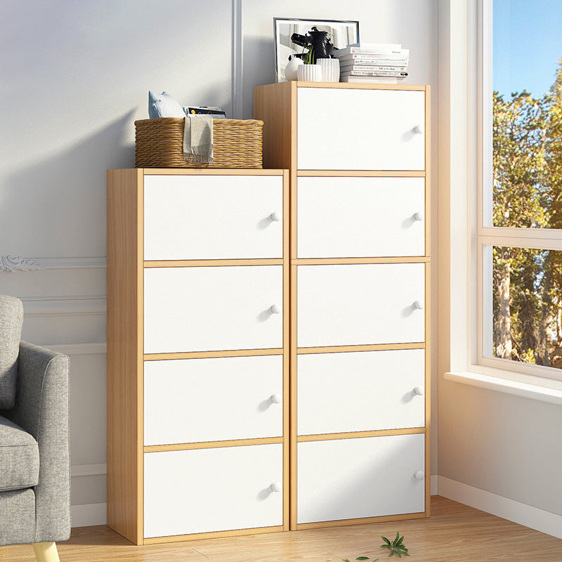 Contemporary Matte Finish Dresser Vertical Wood Storage Chest