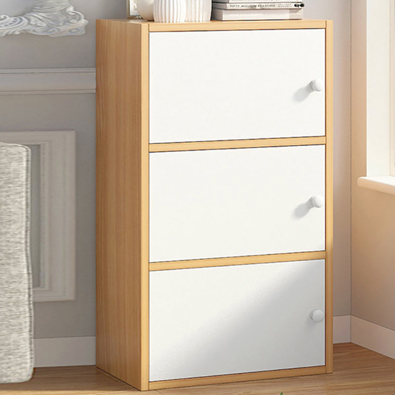 Cassa di stoccaggio in legno verticale per finitura opaca contemporanea