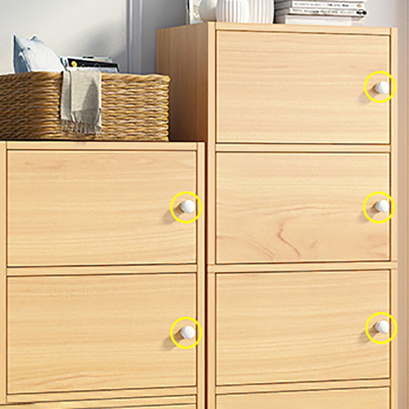 Cassa di stoccaggio in legno verticale per finitura opaca contemporanea