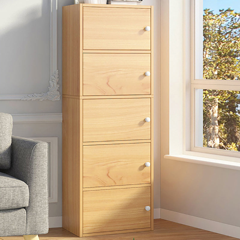 Cassa di stoccaggio in legno verticale per finitura opaca contemporanea