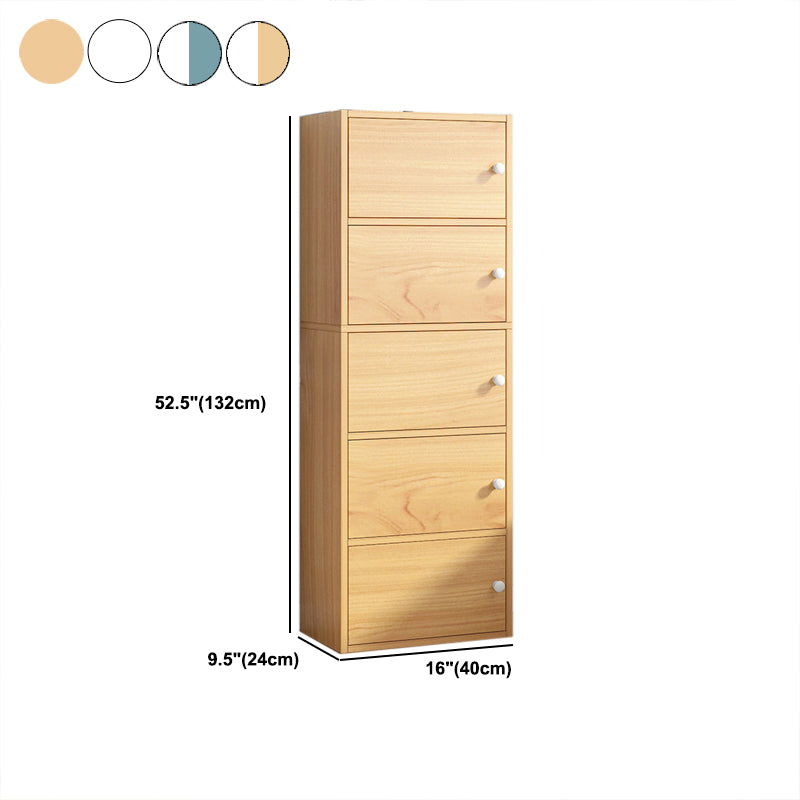 Zeitgenössische matte Finish -Kommode vertikale Holzspeicherungstruhe