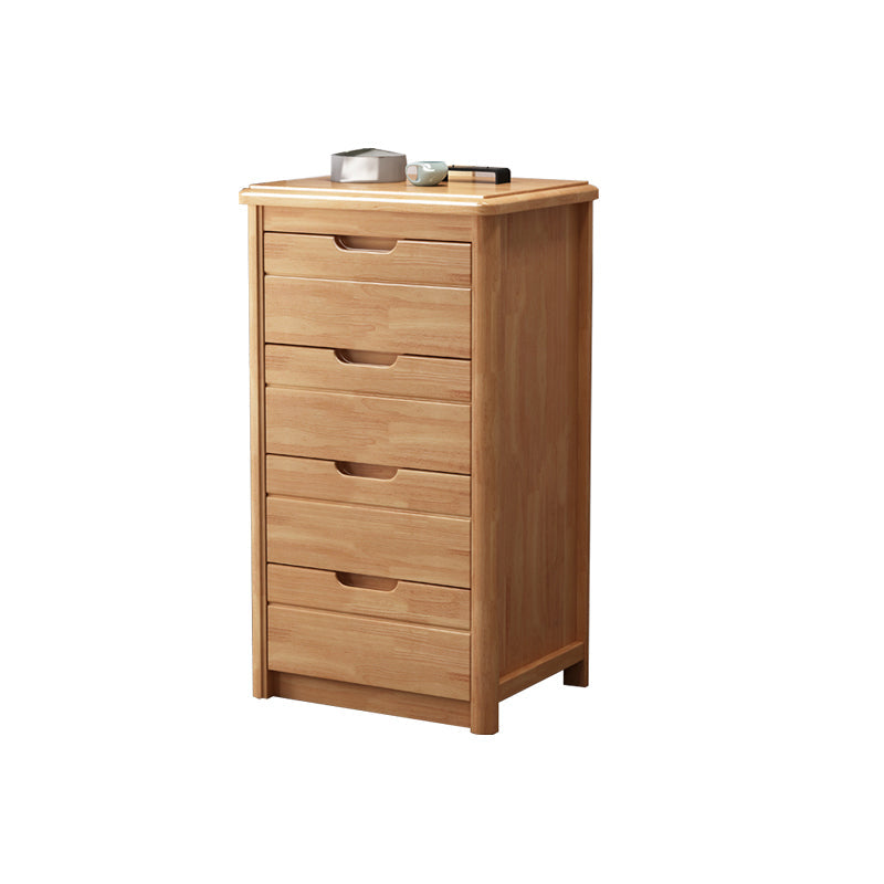 3 / 4 / 5 Drawers Lingerie Chest Vertical Solid Wood Storage Chest for Bedroom 15.7"L x 15.7"W x 32.7"H Natural Clearhalo 'Bedroom Furniture' 'Dressers & Chests' 'dressers_chests' 'furn' 'furn_dressers_chests' 'Furniture' 5732223