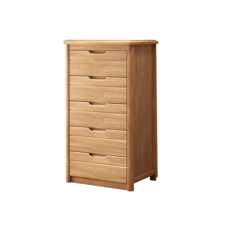 3 / 4 / 5 Drawers Lingerie Chest Vertical Solid Wood Storage Chest for Bedroom 20"L x 16"W x 39"H Natural Clearhalo 'Bedroom Furniture' 'Dressers & Chests' 'dressers_chests' 'furn' 'furn_dressers_chests' 'Furniture' 5732228