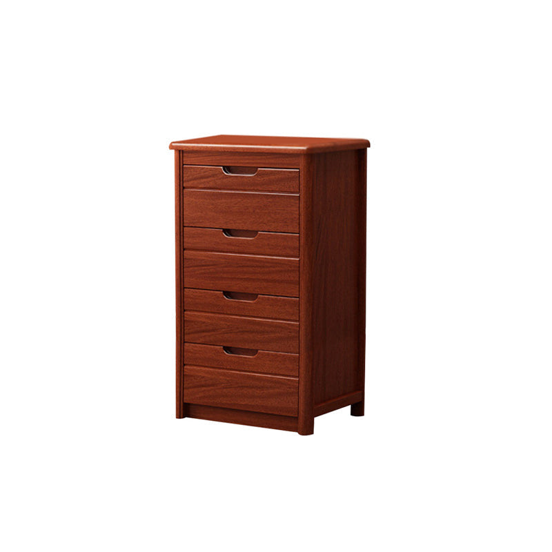 3 / 4 / 5 Drawers Lingerie Chest Vertical Solid Wood Storage Chest for Bedroom 18"L x 16"W x 33"H Brown Clearhalo 'Bedroom Furniture' 'Dressers & Chests' 'dressers_chests' 'furn' 'furn_dressers_chests' 'Furniture' 5732231