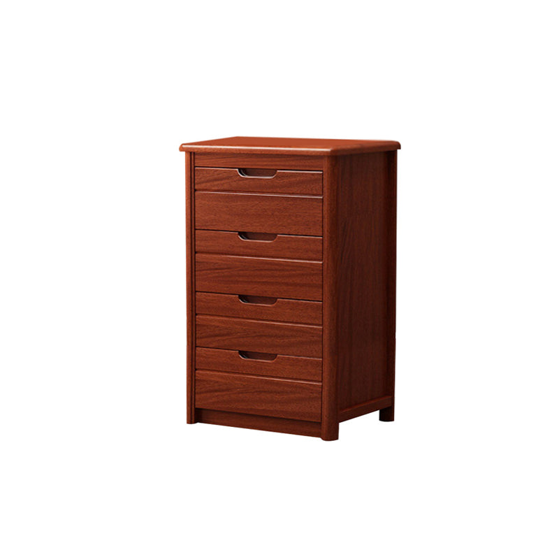 3 / 4 / 5 Drawers Lingerie Chest Vertical Solid Wood Storage Chest for Bedroom 19.7"L x 15.7"W x 32.7"H Brown Clearhalo 'Bedroom Furniture' 'Dressers & Chests' 'dressers_chests' 'furn' 'furn_dressers_chests' 'Furniture' 5732232