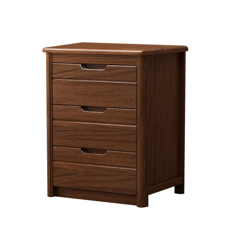 3 / 4 / 5 Drawers Lingerie Chest Vertical Solid Wood Storage Chest for Bedroom 20"L x 16"W x 27"H Nut-Brown Clearhalo 'Bedroom Furniture' 'Dressers & Chests' 'dressers_chests' 'furn' 'furn_dressers_chests' 'Furniture' 5732235