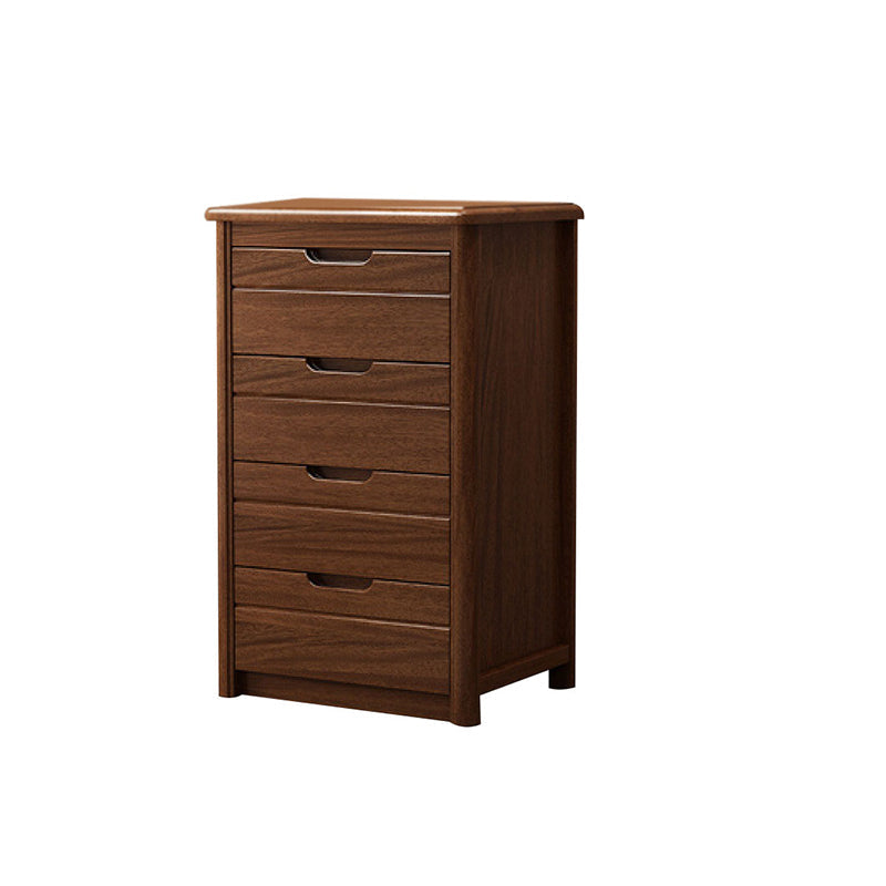 3 / 4 / 5 Drawers Lingerie Chest Vertical Solid Wood Storage Chest for Bedroom 19.7"L x 15.7"W x 32.7"H Nut-Brown Clearhalo 'Bedroom Furniture' 'Dressers & Chests' 'dressers_chests' 'furn' 'furn_dressers_chests' 'Furniture' 5732238
