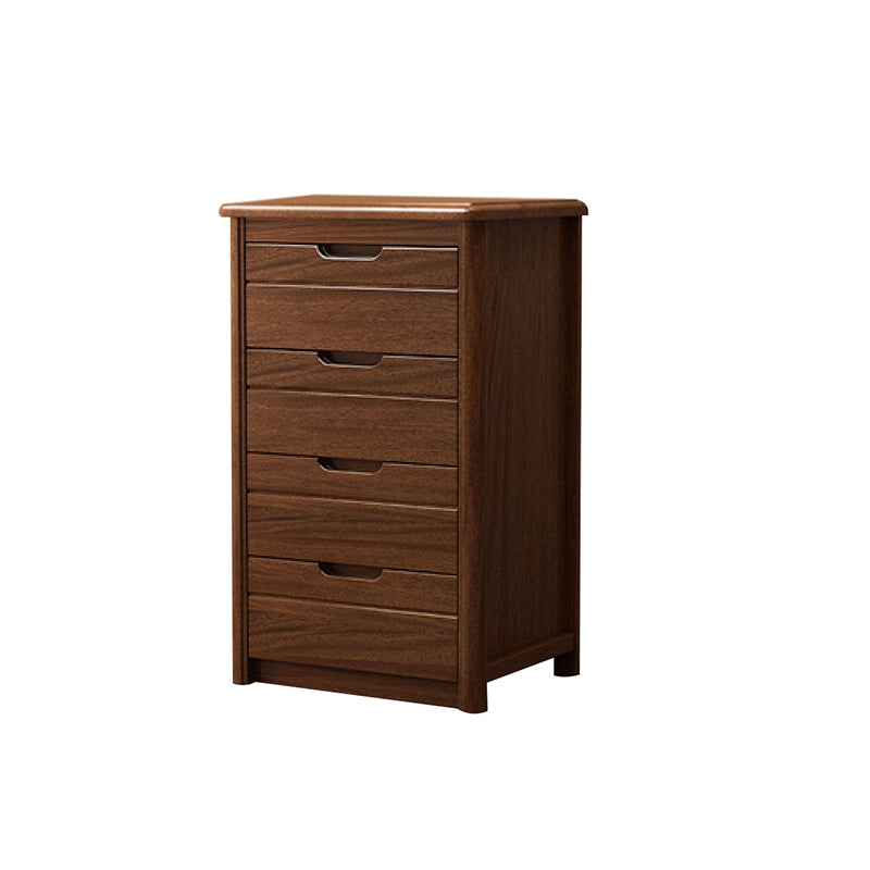 3 / 4 / 5 Drawers Lingerie Chest Vertical Solid Wood Storage Chest for Bedroom 18"L x 16"W x 33"H Nut-Brown Clearhalo 'Bedroom Furniture' 'Dressers & Chests' 'dressers_chests' 'furn' 'furn_dressers_chests' 'Furniture' 5732239
