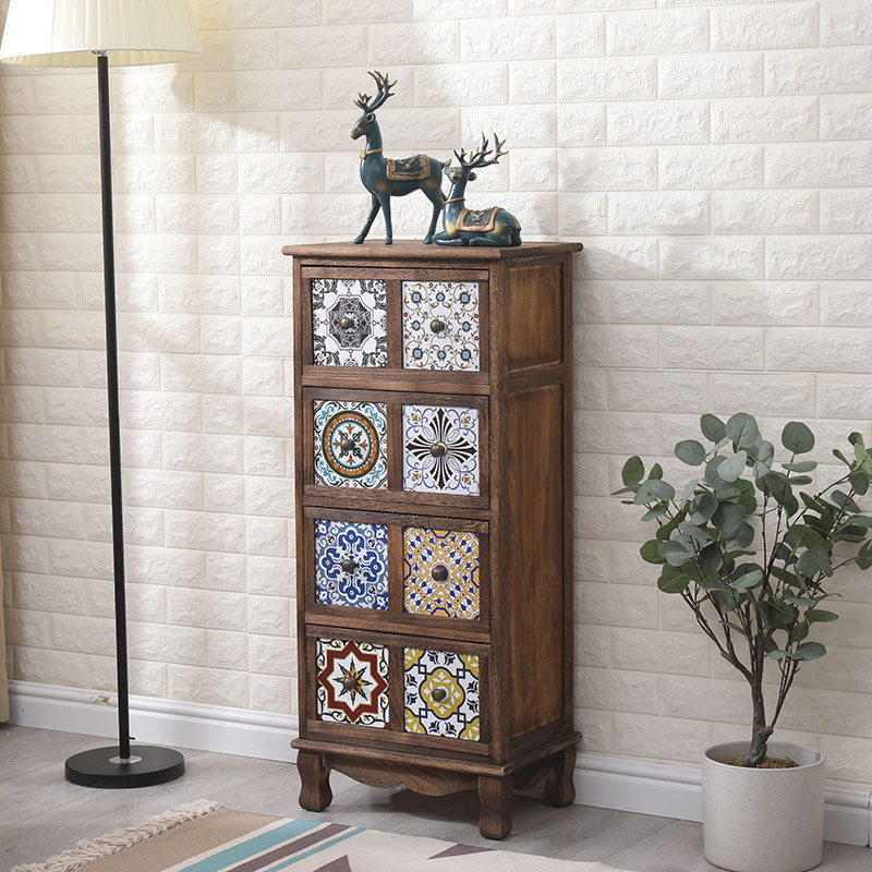 12 "W Lingerie coffre en bois vertical coffre avec tiroirs pour chambre à coucher