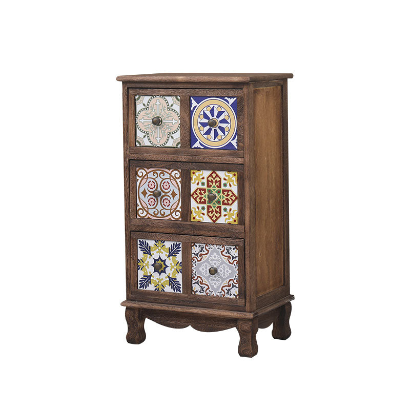 Cassa di lingerie da 12 "W torace in legno verticale con cassetti per la camera da letto