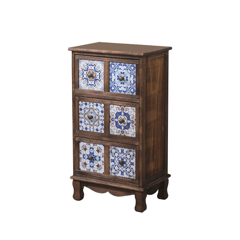 Cassa di lingerie da 12 "W torace in legno verticale con cassetti per la camera da letto