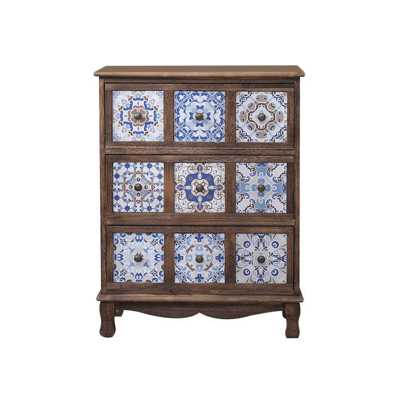 Cassa di lingerie da 12 "W torace in legno verticale con cassetti per la camera da letto