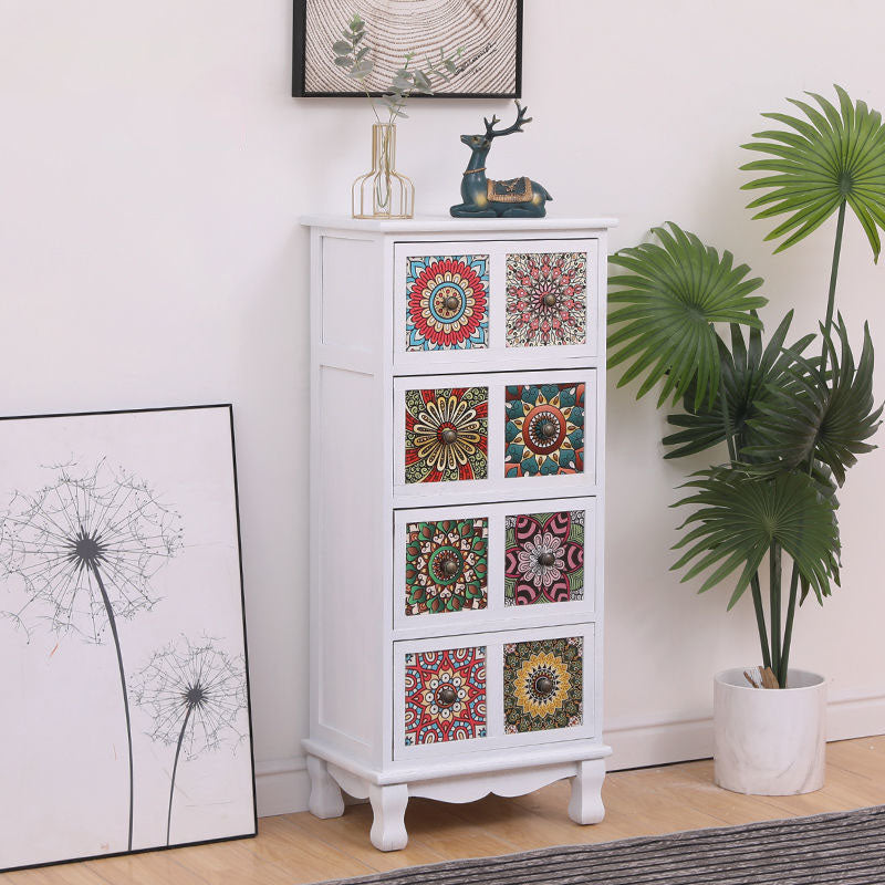 12" W Storage Chest Dresser Vertical Wood Storage Chest with Drawers for Bedroom 17"L x 12"W x 39"H White Clearhalo 'Bedroom Furniture' 'Dressers & Chests' 'dressers_chests' 'furn' 'furn_dressers_chests' 'Furniture' 5732354