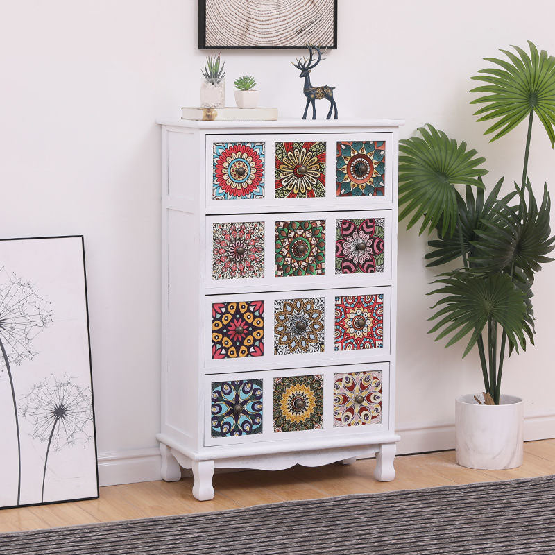 12" W Storage Chest Dresser Vertical Wood Storage Chest with Drawers for Bedroom 24"L x 11.8"W x 39.4"H White Clearhalo 'Bedroom Furniture' 'Dressers & Chests' 'dressers_chests' 'furn' 'furn_dressers_chests' 'Furniture' 5732357