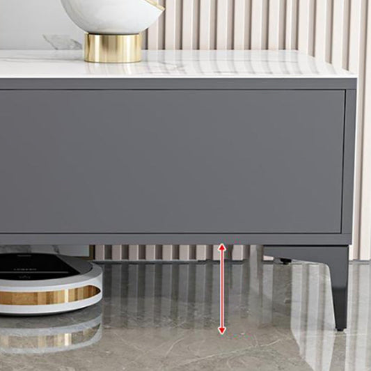 Console televisiva TV a 2 porte contemporanee con console TV a scaffale-15,75 "H