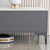 Console televisiva TV a 2 porte contemporanee con console TV a scaffale-15,75 "H