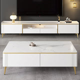 Luxurious Stone TV Console Consola 4 cajones Consola de TV con estante