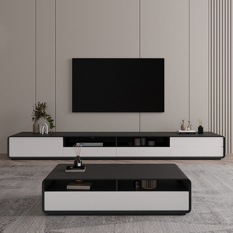 Scandinavian 4-Drawer TV Media Stand Solid Wood TV Stand Console Clearhalo 'furn' 'furn_tv_stands_entertainment_centers' 'Furniture' 'Living Room Furniture' 'TV Stands & Entertainment Centers' 'TV Stands & Media Storage Furniture' 'tv_stands_entertainment_centers' 5732578