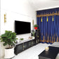 Industrial 4-Door TV Stand 21.65" H Metal TV Console in Black