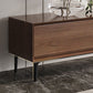 Scandinavian TV Stand Console Enclosed Storage TV Media Stand with Drawers
