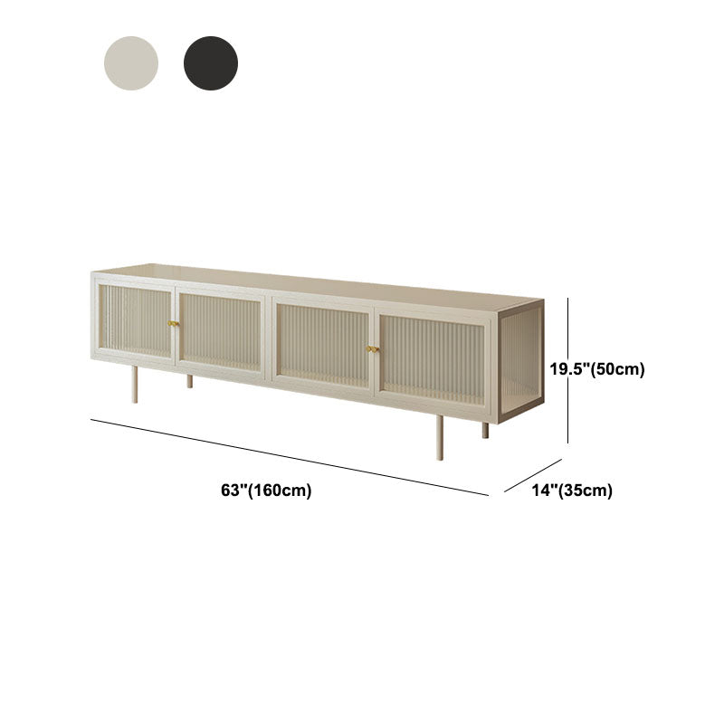 Metal and Glass TV Media Stand Industrial Media Console with Doors Clearhalo 'furn' 'furn_tv_stands_entertainment_centers' 'Furniture' 'Living Room Furniture' 'TV Stands & Entertainment Centers' 'TV Stands & Media Storage Furniture' 'tv_stands_entertainment_centers' 5732715