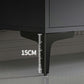 15.7" H Glam TV Cabinet Glass Top Media Console TV Stand with 2 Doors Clearhalo 'furn' 'furn_tv_stands_entertainment_centers' 'Furniture' 'Living Room Furniture' 'TV Stands & Entertainment Centers' 'TV Stands & Media Storage Furniture' 'tv_stands_entertainment_centers' 5732725