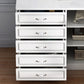 Modern White Accent Chest with Drawers 14.96" Wide Side Cabinet with Door