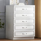 Modern White Accent Chest with Drawers 14.96" Wide Side Cabinet with Door