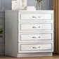 Modern White Accent Chest with Drawers 14.96" Wide Side Cabinet with Door