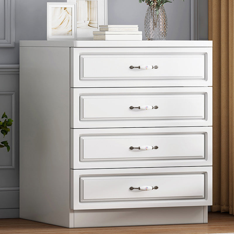 Modern White Accent Chest with Drawers 14.96" Wide Side Cabinet with Door