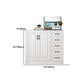 Modern White Accent Chest with Drawers 14.96" Wide Side Cabinet with Door