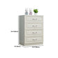 Modern White Accent Chest with Drawers 14.96" Wide Side Cabinet with Door